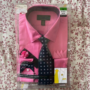 NWT Alexander Julian Pink Dress shirt Men size L